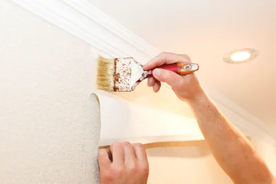Pose de papier peint au Magny — revêtements muraux et toiles de verre